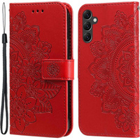 Flip case for Samsung Galaxy A14 4G/5G, Mandala Flower, red