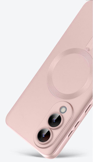 Case for Samsung Galaxy S25 Edge, ColorMag, for MagSafe, pink + 9H tempered glass