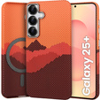 MagSafe's Samsung Galaxy S25+ Plus Case, Carbon Fiber, orange