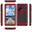 Armored case for Samsung Galaxy S22 Ultra, R-JUST CamShield Slide, red