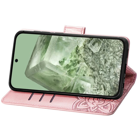 Flip case for Google Pixel 8A, Butterfly, pink rose gold