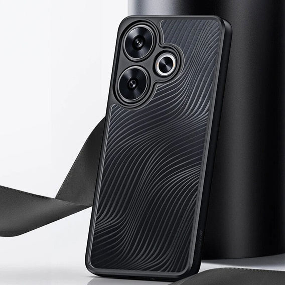 DuxDucis case for Xiaomi Poco F6, Aimo case, transparent / black