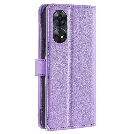 Flip case for Oppo Reno8 T 4G, Wallet Zipper Pocket, purple