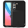Love Mei Case for Samsung Galaxy S22, armored with glass, black