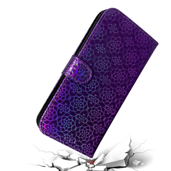 Flip case for Oppo A17, Wallet mandala, purple