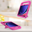 Children's case for Samsung Galaxy Tab S10 Lite / S10 FE / S9 FE, with handle, pink