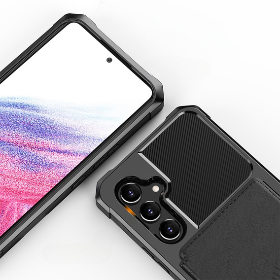 Case for Samsung Galaxy A54 5G, Card Holder Kickstand, black