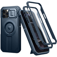 Armored case for iPhone 12 / iPhone 12 Pro, Dexnor CamProtect MagSafe, dark blue (Two frames)