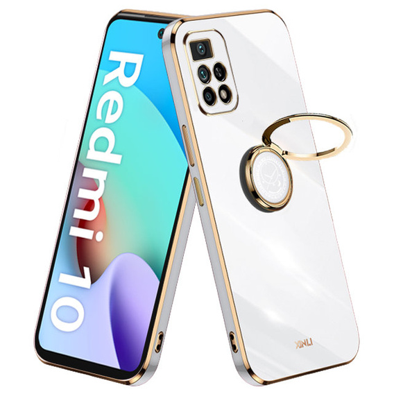 Case for Xiaomi Redmi 10, Electro Ring, white