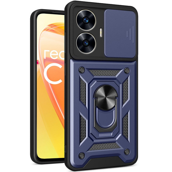 Case for Realme C55, CamShield Slide, blue