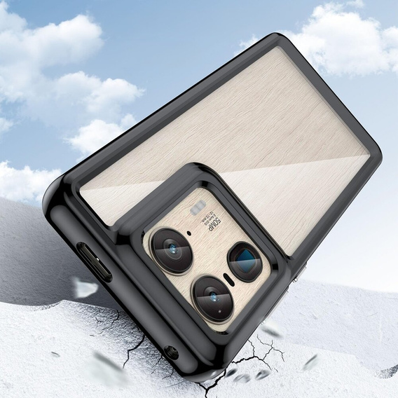 Case for Motorola Edge 50 Ultra, Fusion Hybrid, transparent / black