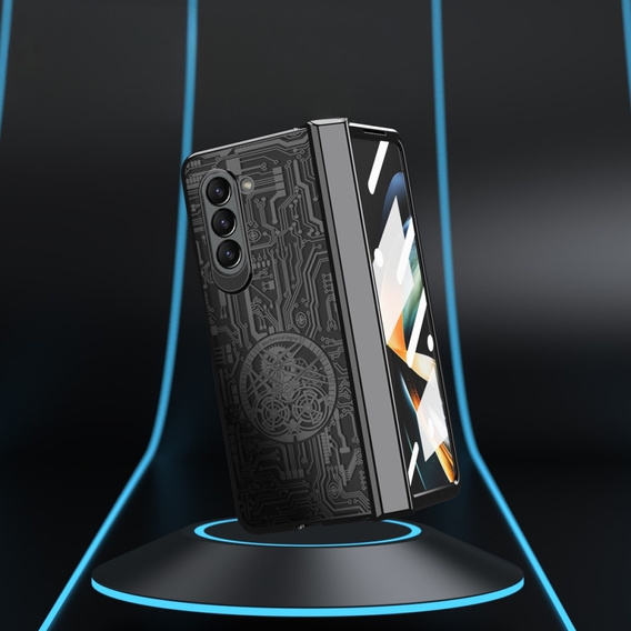Case for Samsung Galaxy Z Fold 5 5G, Mechanical Legend, black