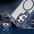 Case for Samsung Galaxy S25 Ultra, Kickstand Matt Case, for MagSafe, dark blue