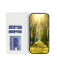 Flip case for Samsung Galaxy A54 5G, Wallet, BINFEN COLOR, white