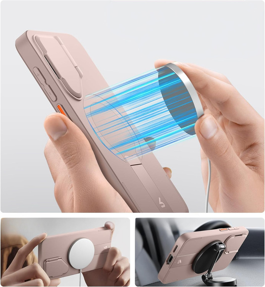 Case for Samsung Galaxy S25+ Plus, Suritch Shockproof, for MagSafe, pink
