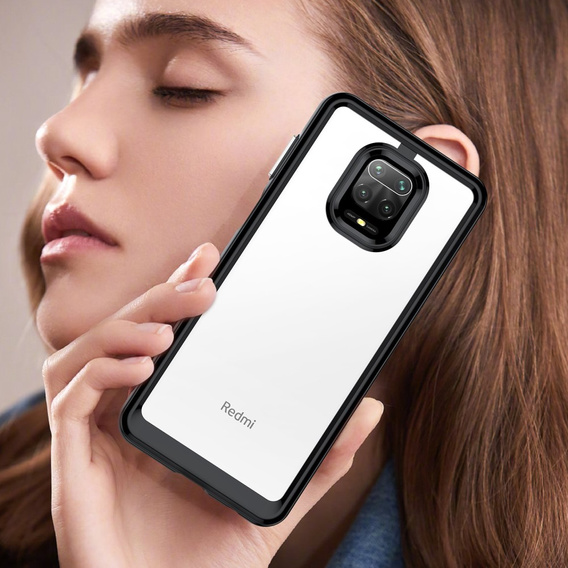 Case for Xiaomi Redmi Note 9S / 9 Pro / 9 Pro Max, Fusion Hybrid, transparent / black
