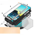 Armored case for Samsung Galaxy S22, R-JUST CamShield Slide, silver