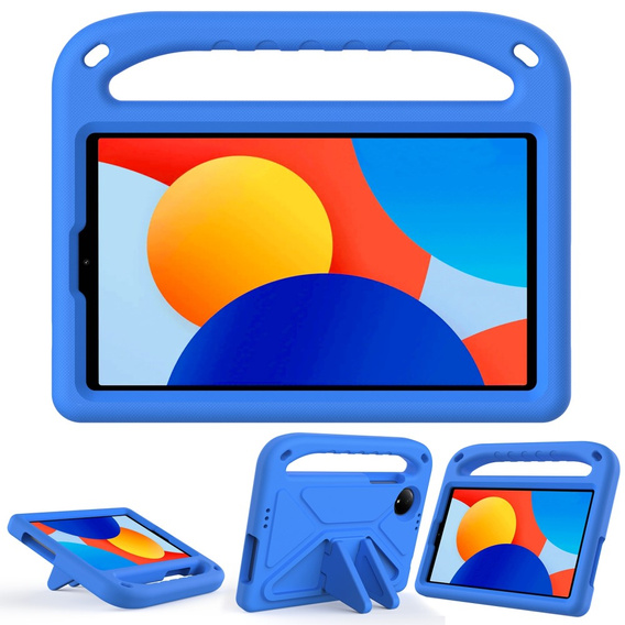 Children's case for Xiaomi Redmi Pad SE 8.7, with handle, blue