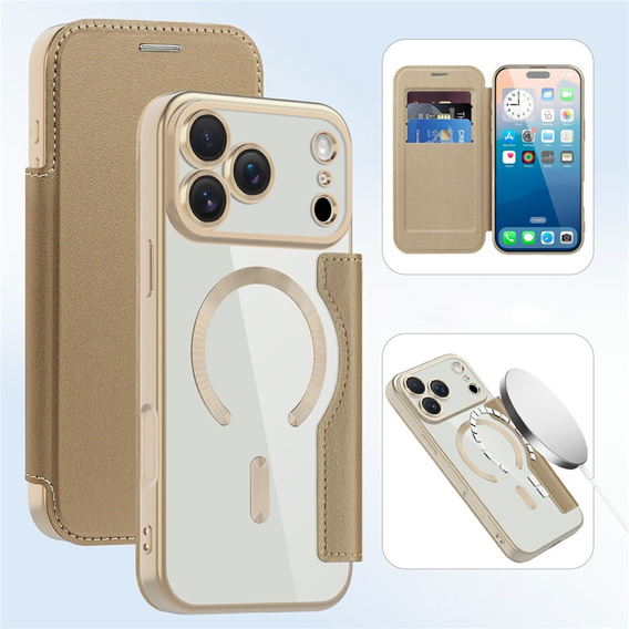 Wallet MagSafe RFID flip case with camera protection for iPhone 17 Pro Max