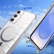 Case for Samsung Galaxy S25+ Plus, Electro MagSafe, silver + Lanyard