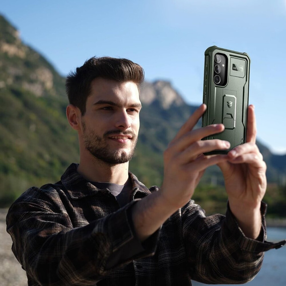 Armored case for Samsung Galaxy S23 FE, Dexnor Full Body (Two Frames), green