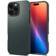 Spigen case for iPhone 16 Pro, Thin Fit Mag, green + 9H tempered glass