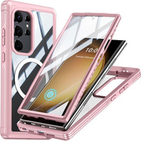 Case for Samsung Galaxy S24 Ultra, Shockproof, with screen film, for MagSafe, pink