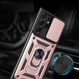 Case for Samsung Galaxy S23 Ultra, CamShield Slide, pink rose gold