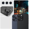 2x ERBORD OPTIK Pro Camera Tempered Glass for iPhone 16 Pro/16 Pro Max / 15 Pro/15 Pro Max/14 Pro/14 Pro Max, black