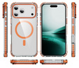 Armoured case for MagSafe clear with orange sides for iPhone 17 Pro Max