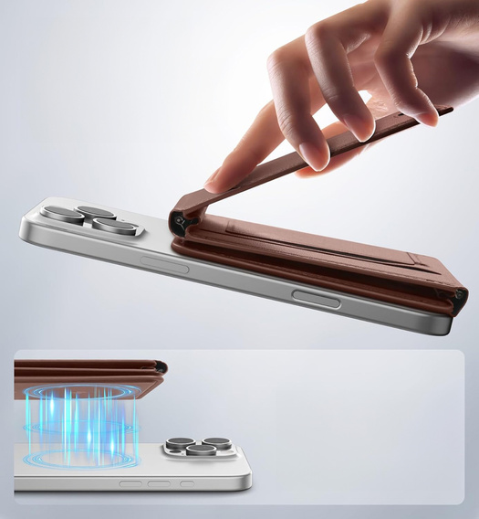 Magnetic wallet with location, NFC and cradle for iPhone 16 Pro