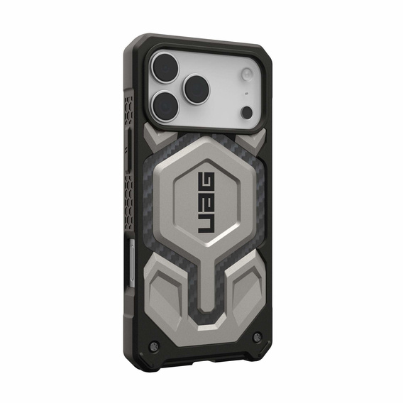 Urban Armor Gear case for iPhone 17 Pro Max, Monarch Pro Kevlar MagSafe, Titanium