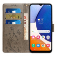 Flip case for Samsung Galaxy A14 4G/5G, Mandala Flower, grey