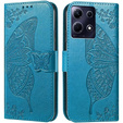 Flip case for Infinix Note 40 Pro, Butterfly, blue