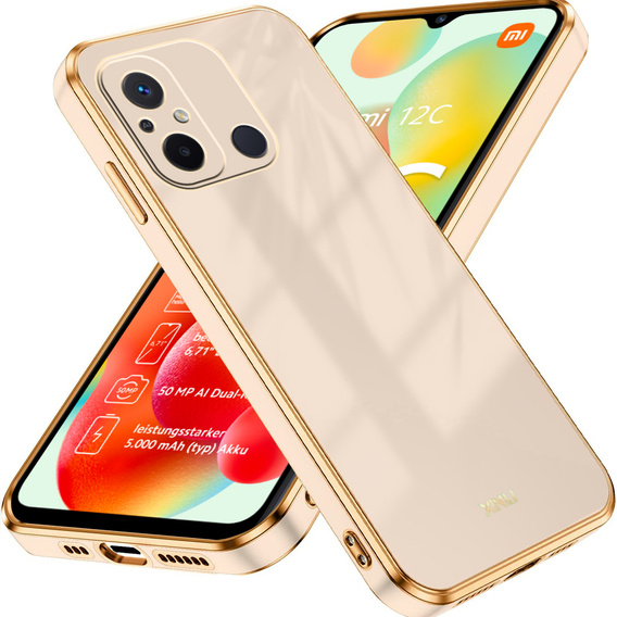 Case for Xiaomi Redmi 12C, Glamour CamShield, pink rose gold