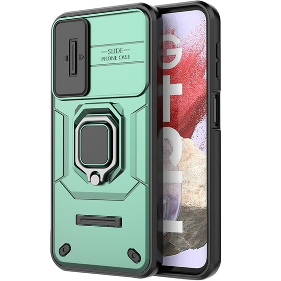 Case for Samsung Galaxy M34, KickStand Camera Lens, green