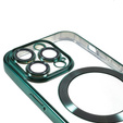 Case for iPhone 13 Pro, Electro MagSafe, green + Screen Glass