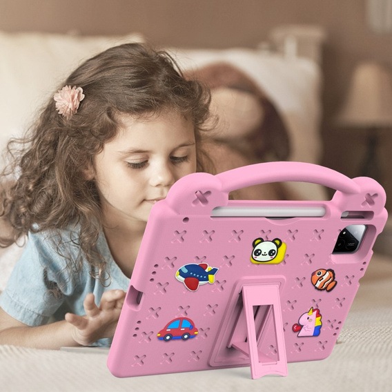 Children's case for Xiaomi Pad 7 / 7 Pro, Cute Patterns, with stand, pink