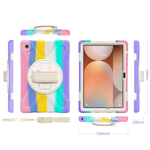 Armoured case with stand and shoulder strap for Samsung Galaxy Tab A11+