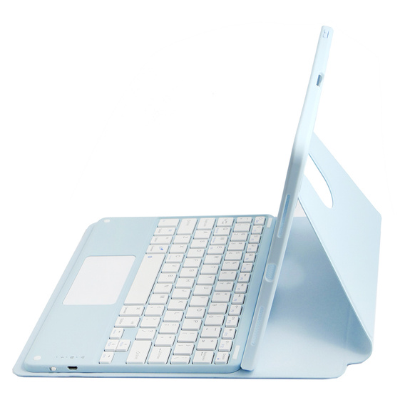 Case + keyboard iPad Air 10.9 4 2020 / 5 2022 / iPad Pro 11 2022 / 2021 / 2020, Touchpad Pen Slot, blue