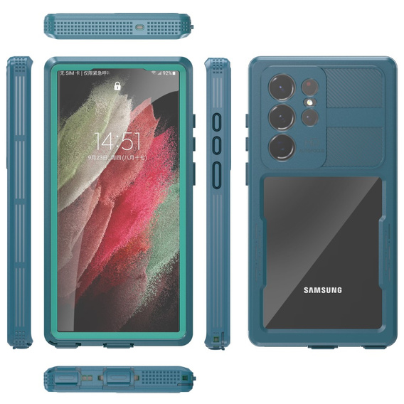 IP68 Waterproof Case for Samsung Galaxy S23 Ultra, green
