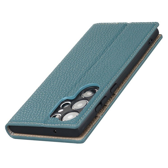 Leather case for Samsung Galaxy S23 Ultra, ERBORD Grain Leather, blue