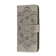 Flip case for Xiaomi Redmi Note 9s/ 9 Pro, Mandala Flower, grey