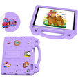 Children's case for iPad 9.7" 2018/2017 (6/5 gen.) / Pro 9.7" 2016, Cute Patterns, with stand, purple
