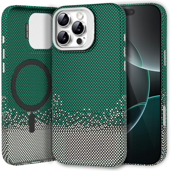 Case for iPhone 16 Pro, Frame Kickstand, for MagSafe, Sand Green