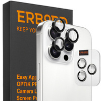 ERBORD OPTIK Pro Camera Tempered Glass for iPhone 16 Pro / 16 Pro Max, black