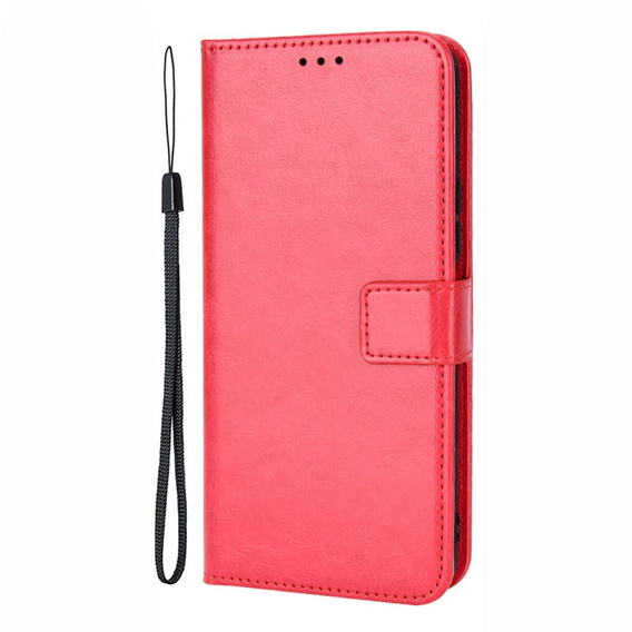 Flip case for Infinix Note 30 VIP, Crazy Horse Wallet, red