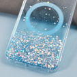 Case for Samsung Galaxy S24, Glittery, for MagSafe, blue