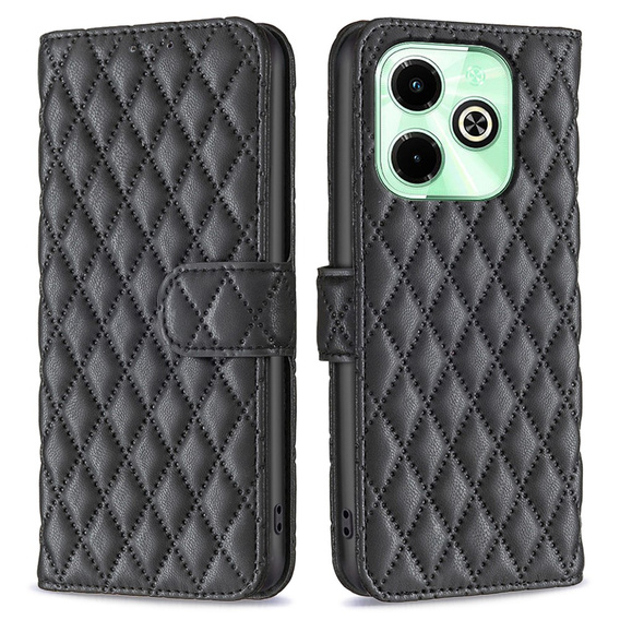 Flip case for Infinix Hot 40i, Wallet, BINFEN COLOR, black