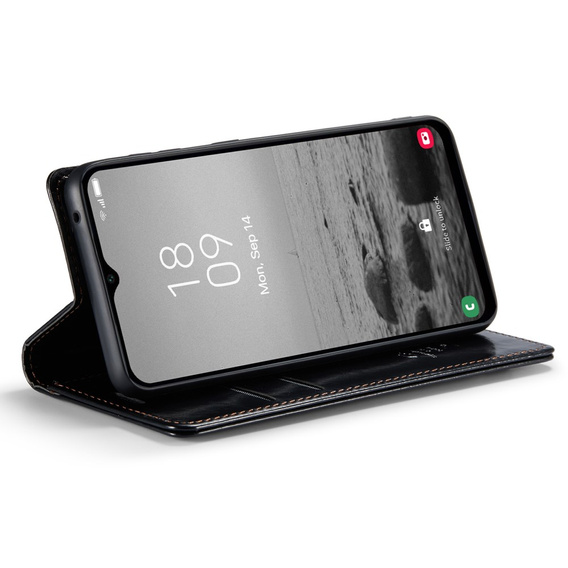 CASEME flip case for Samsung Galaxy A34 5G, Waxy Textublack, black